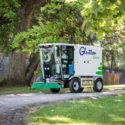 Request a demo of the Glutton® Zen® street sweeper